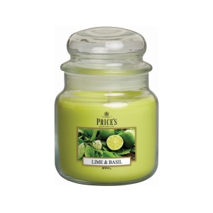 Αρωματικό κερί σε γυάλινο δοχείο Lime &amp; Basil